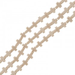 Λάβα Άμμου Σταυρός Άσπρο Περαστό 8x10mm Ø0.6mm (35τμχ)