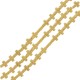 Sandlava Bead Yellow Blue Cross 8x10mm Ø0.6mm (35pcs)