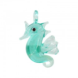 Pendentif Murano Style Hippocampe 31 x 50 mm Ø 5.3 mm