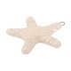 Pendentif en céramique émaillée Étoile de mer Crème 58 x 55 mm/10 mm Ø 3.9 mm