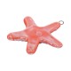 Colgante de cerámica esmaltada con forma de estrella de mar coral 58 x 55 mm/10 mm Ø 3,9 mm