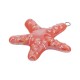 Enameled Ceramic Pendant Starfish Coral 58x55mm/10mm Ø3.9mm