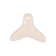 Enameled Ceramic Mermaid Tail Cream 34x26mm/8mm Ø2.4mm