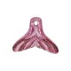Cola De Sirena De Cerámica Esmaltada Fucsia 34 x 26 mm/8 mm Ø 2,4 mm
