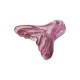 Queue de Sirène en Céramique Émaillée Fuchsia 34 x 26 mm/8 mm Ø 2,4 mm