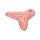 Enameled Ceramic Mermaid Tail Coral 50x37mm/11mm Ø2.6mm