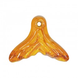 Queue de Sirène en Céramique Émaillée Jaune 50 x 37 mm/11 mm Ø 2.6 mm