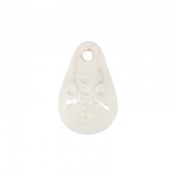 Gota de Cerámica Esmaltada con Cruz Blanca 15 x 24 mm/10 mm Ø 2,1 mm