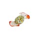 Murano Style Pendant Candy 33x18mm/11mm Ø1.6mm