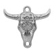 Breloque tête de Taureau en Acier Inoxydable 304 24.4 x 21.8 mm/5 mm