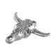 Breloque tête de Taureau en Acier Inoxydable 304 24.4 x 21.8 mm/5 mm