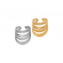 Bague en laiton avec 4 lignes 19 x 23 mm