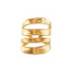 Brass Ring with 4 Lines 19x23mm