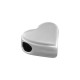 Zamak Bead Heart 7x6mm Ø1.8mm