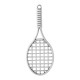 Zamak Pendant  Tennis Racket 30x78mm