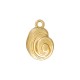Colgante de Zamak con forma de concha 17,2 x 30 mm/3,75 mm
