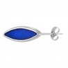 999° Silver Antique Plated/ 5µm/ Transparent Blue