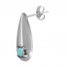 Argent 999° plaqué antique/ 5 µm/ Turquoise