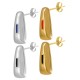 Enameled Zamak Earring Trapezium 10x19mm