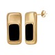 Enameled Zamak Earring Parallelogram 9x18mm