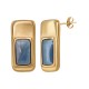 Enameled Zamak Earring Parallelogram 9x18mm