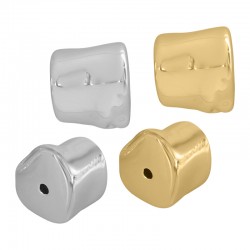 Perla acrilica placcata UV irregolare 21,5x16,3 mm Ø2,7 mm
