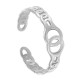 Anello in Acciaio Inossidabile 304 con Catena e Cerchi 20X6 mm
