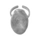 Bague Ovale en Acier Inoxydable 304 avec Lignes 17.4 x 36 mm