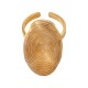 Bague Ovale en Acier Inoxydable 304 avec Lignes 17.4 x 36 mm