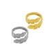 Anello in Acciaio Inossidabile 304 con Foglie 16 mm