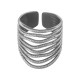 Anneau en Acier Inoxydable 304 avec Lignes Irrégulières 26 x 20 mm