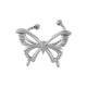 Anillo de acero inoxidable 304 con mariposa 25,6 x 20,5 mm Ø17 mm