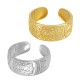 Stainless Steel 304 Finger Ring with Evil Eye 20x8mm