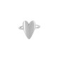 Stainless Steel 304 Finger Ring Heart 12x17mm