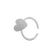 Stainless Steel 304 Finger Ring Heart 12x17mm