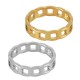 Bague motif chaîne 19x5mm en Acier Inoxydable 304