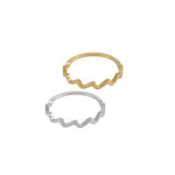 Anello in Acciaio Inossidabile 304 con Onda 19X3 mm