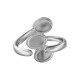 Anello Triplo in Acciaio Inossidabile Smaltato 20.9 x 19 mm Ø 18 mm