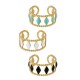Anillo de Acero Inoxidable 304 Esmaltado con Rombos 20 x 10 mm