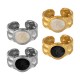 Anello in Acciaio Inossidabile Smaltato 20.9X12.3 mm Ø17 mm