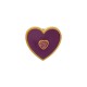 Anello in Acciaio Inossidabile 304 Smaltatoa Forma di Cuore 18x18,3 mm