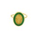 Anello Ovale in Acciaio Inossidabile 304 Smalato con Gesù 17x13 mm