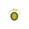 Or 18 carats/ Vert transparent