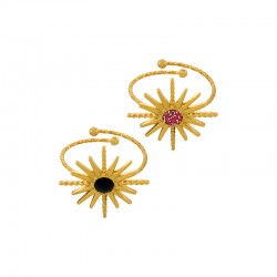 Stainless Steel 304 Ring Star w/ Enamel 22mm