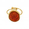 Or 18 carats/ Rouge transparent
