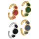 Anello in Acciaio Inossidabile 304 Smaltato con Cerchi 21X8.5 mm