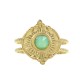 Stainless Steel 304 Finger Ring Rhombus with Strass 20x17mm/5mm