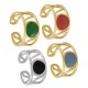 Bague motif Cercle & Émail 20x10mm en Acier Inoxydable 304