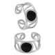 Bague motif Cercle & Émail 20x10mm en Acier Inoxydable 304