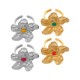Anneau en Acier Inoxydable 304 Émaillé Fleur